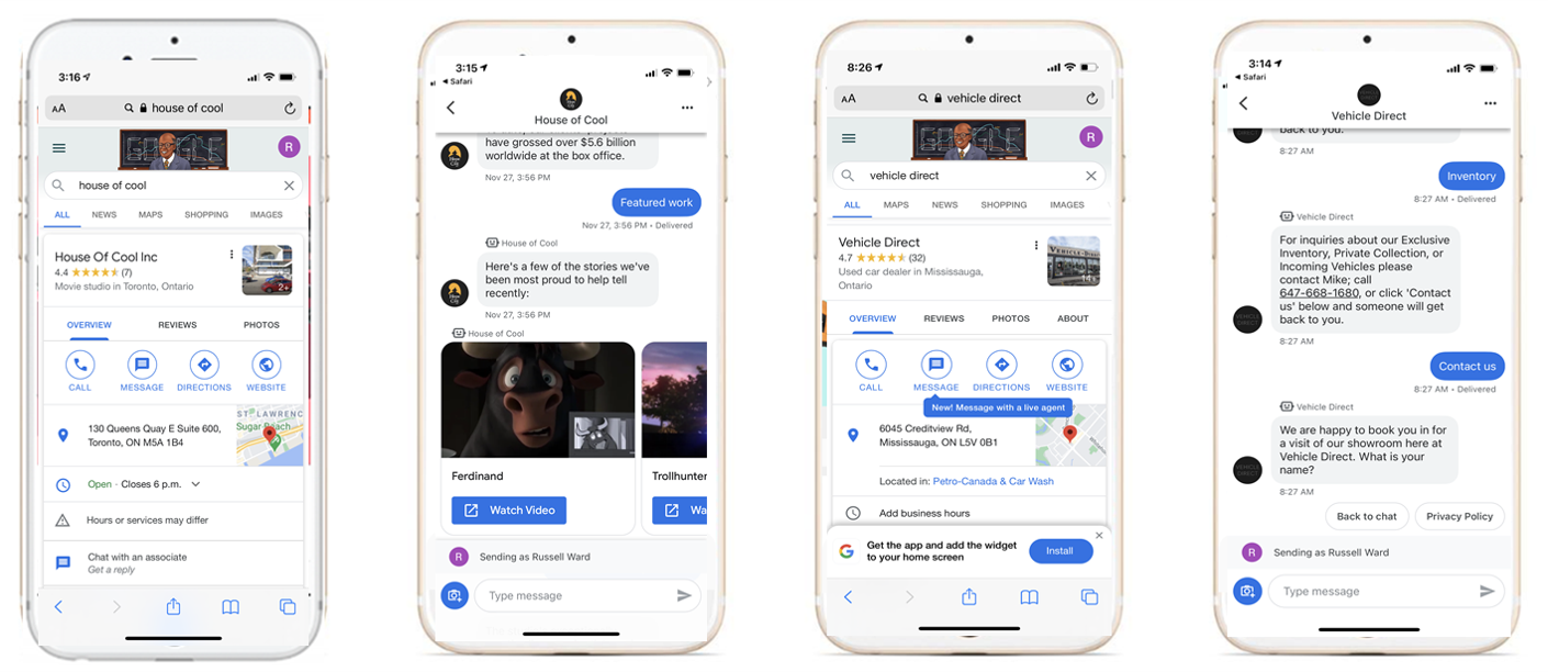 You need to connect with customers where they already are. 93% of all online experiences begin with a search engine. Google’s Business Messages combines organic search, websites, and Google Maps for a seamless cross-channel experience.